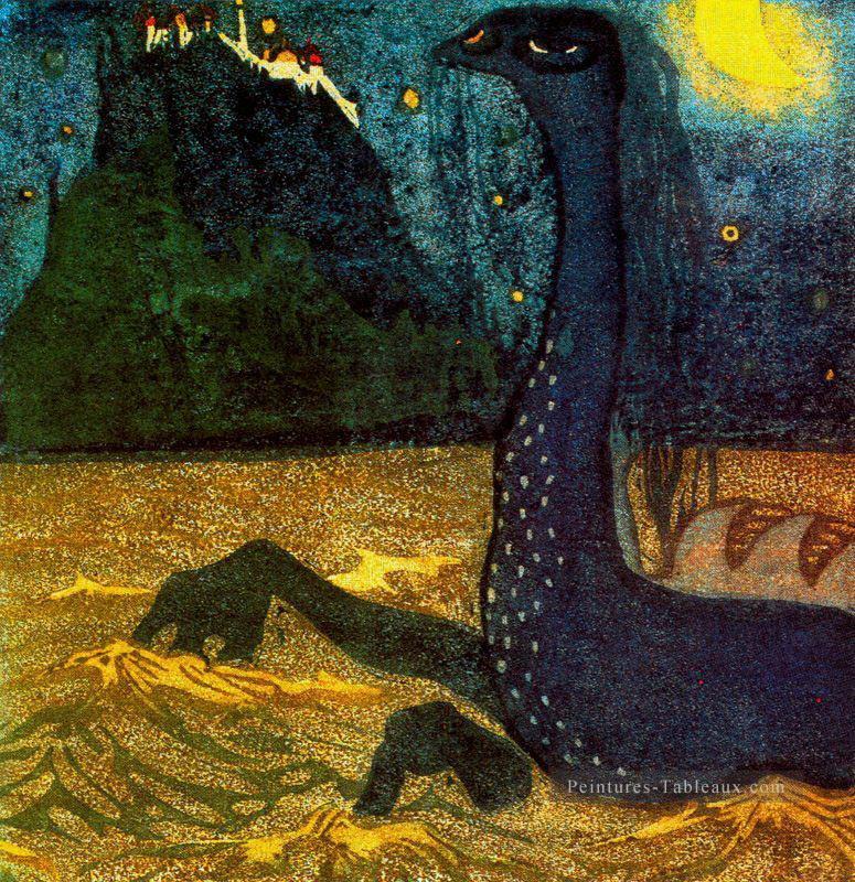 Nuit au clair de lune Wassily Kandinsky Peintures à l'huile